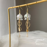 Jellyfish Dangle Earrings - Cute Blue Jellyfish Earrings Dangle - Unique Earrings - Beach vibes Earrings